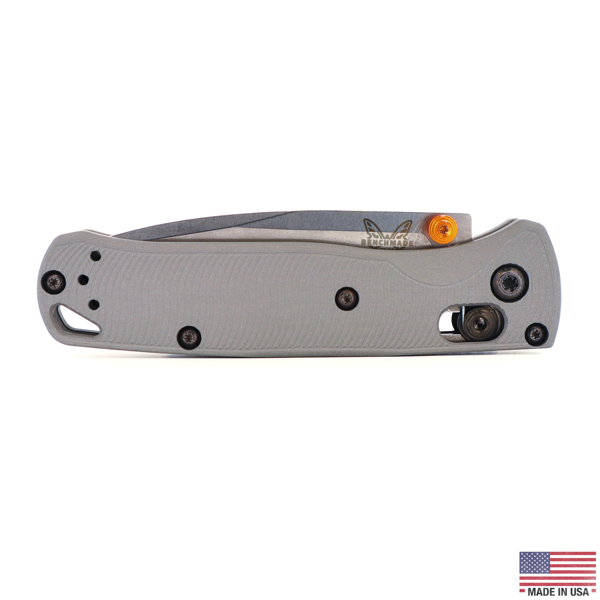 Benchmade Mini Bugout Sales Swoosh in Stone Gray