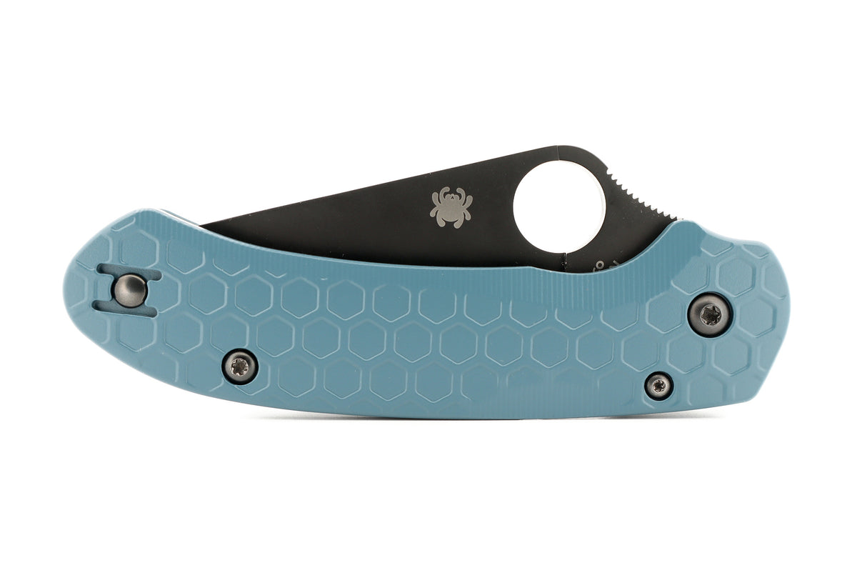 Spyderco Para 3 LW Reverse Hex in Civil Defense Blue Color