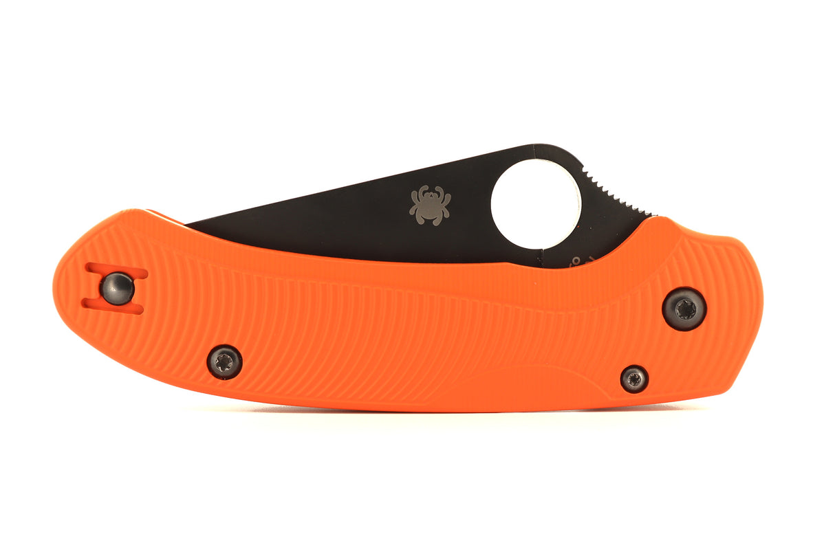 Spyderco Para 3 LW Swoosh in Hunter Orange Color