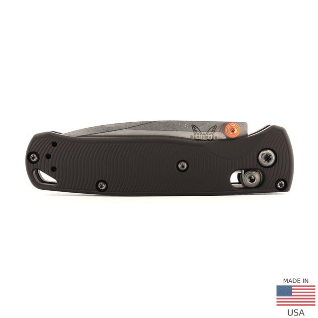 Benchmade Mini Bugout 533 aluminum scale, Type III hardcoat anodize in Black