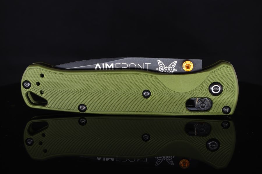 Benchmade Bugout 535 aluminum scale, Jungle Mist Chevron — original pattern