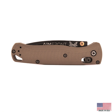 Aimfront Burnt Bronze Cerakote Flow Path aluminum scales for Benchmade Bugout 535 - main product photo