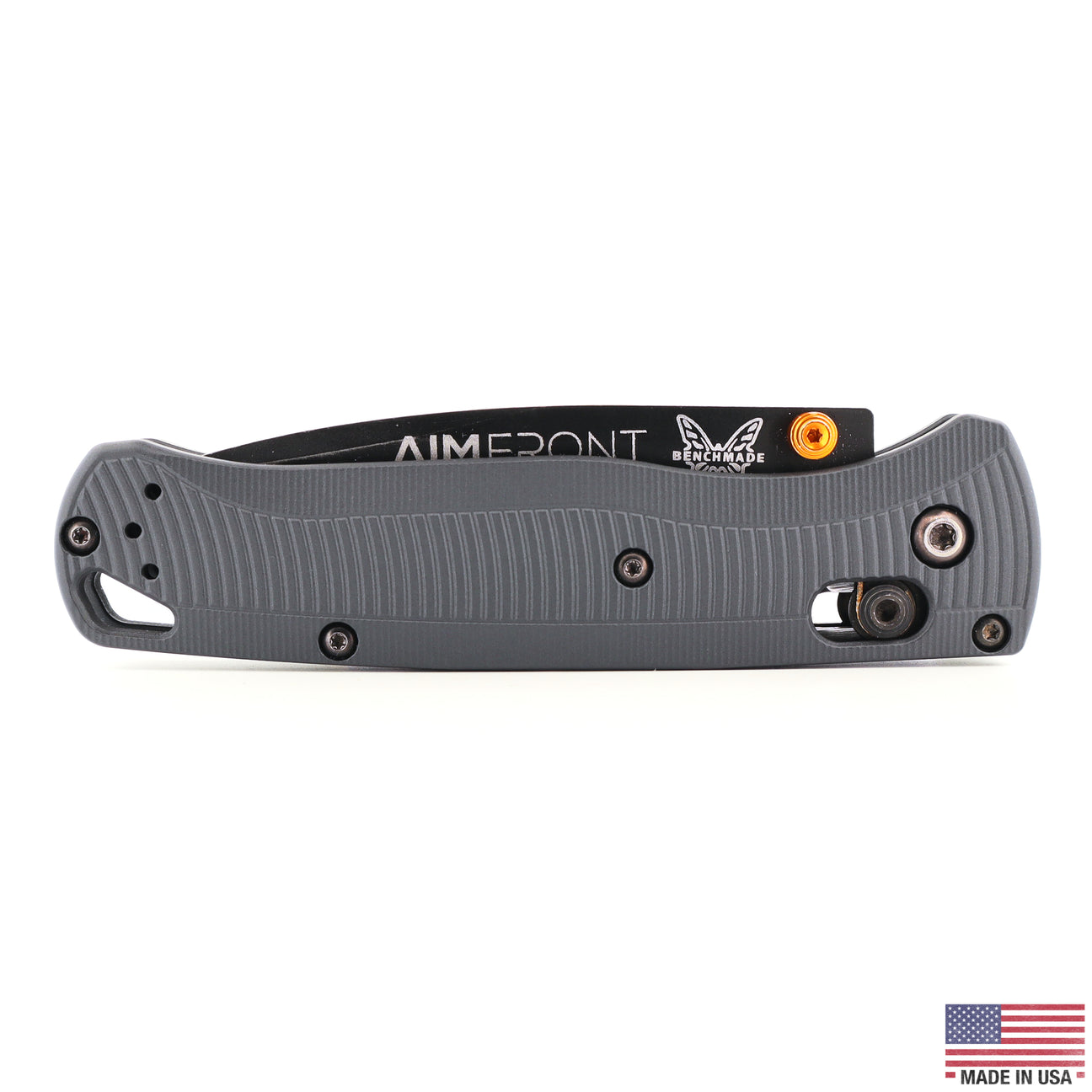 Benchmade Bugout 535 aluminum scale, Cerakote in Sniper Grey, Flow Path pattern