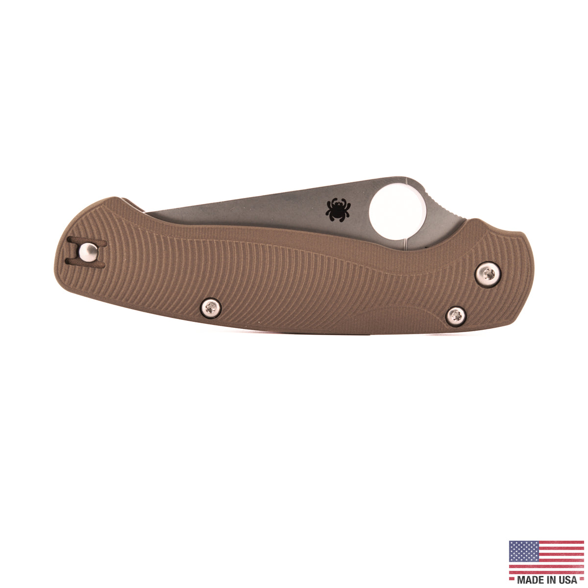 Aimfront Burnt Bronze Cerakote Flow Path aluminum scales for Spyderco Para 2 Lightweight - main product photo