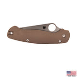 Aimfront Burnt Bronze Cerakote Flow Path aluminum scales for Spyderco Para 2 Lightweight - main product photo