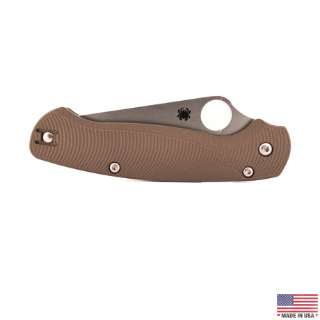 Aimfront Burnt Bronze Cerakote Flow Path aluminum scales for Spyderco Para 2 Lightweight - main product photo
