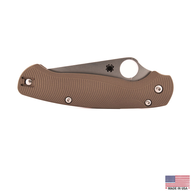 Aimfront Burnt Bronze Cerakote Flow Path aluminum scales for Spyderco Para 2 Lightweight - main product photo