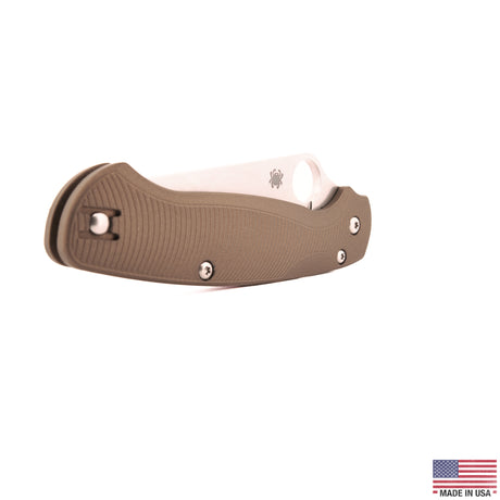 Aimfront Burnt Bronze Cerakote Flow Path aluminum scales for Spyderco Para 2 Lightweight - reverse side product photo