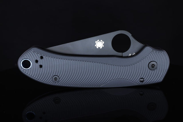 Spyderco Para 3 aluminum scale, Cerakote in Sniper Grey
