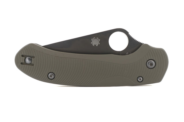 Spyderco Para 3 LW aluminum scale, Cerakote in Magpul OD Green