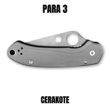 SPYDERCO PARA 3 SCALES Cerakoted