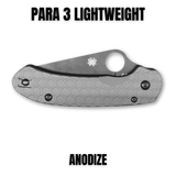 SPYDERCO PARA 3 LIGHTWEIGHT SCALES Anodized